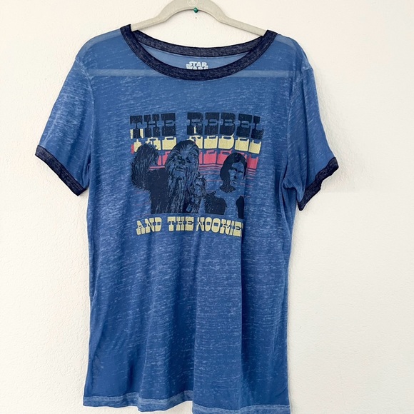 Star Wars Rebel and the Wookiee Tissue Tee Shirt - Picture 1 of 3